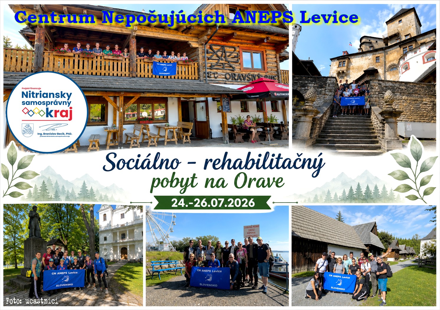 Soc.-reh. pobyt na ORAVE; 24.-26.07.2026